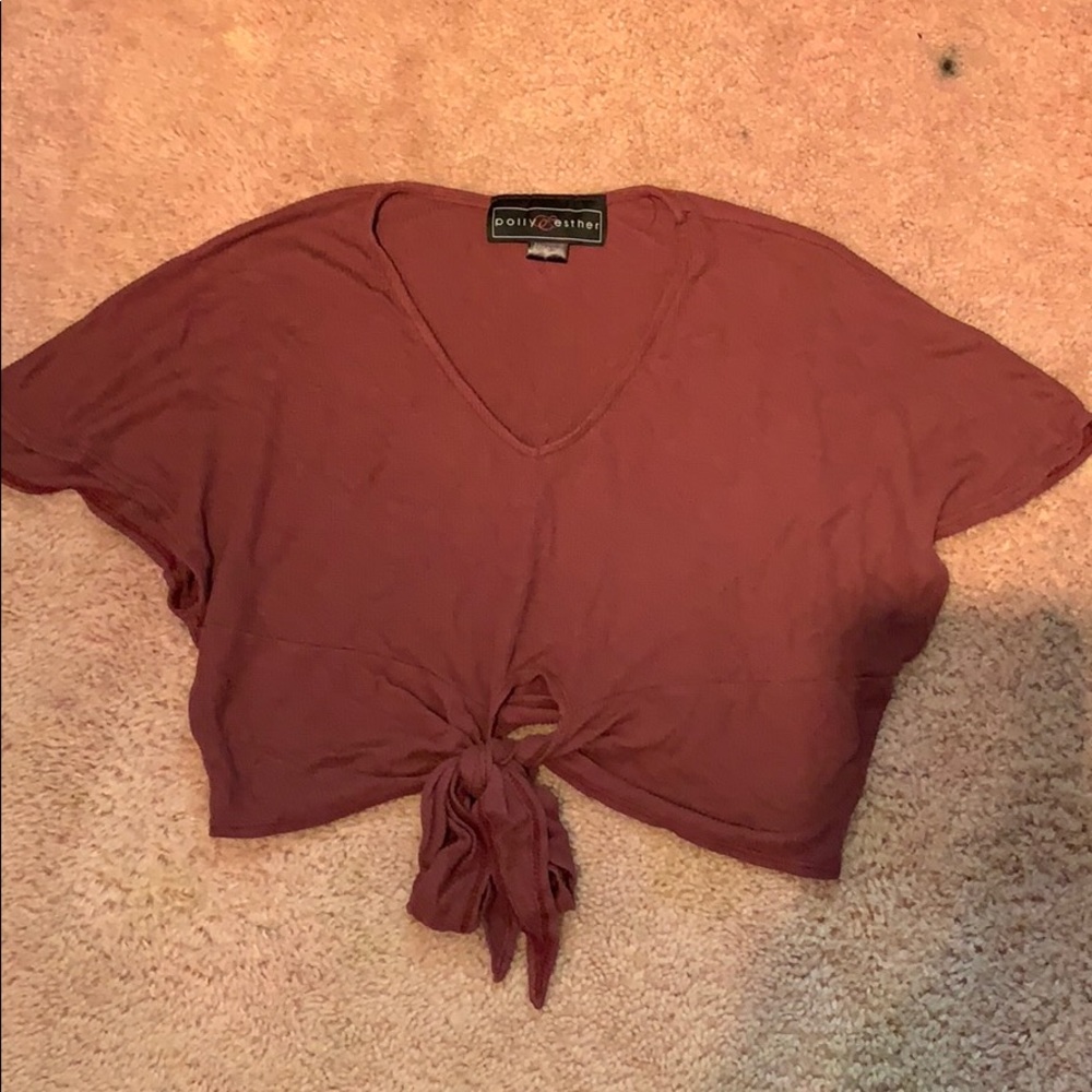 Maroon Crop Top